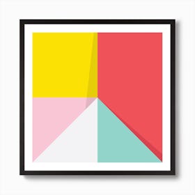 Abstract Pastel Perspective Iv Square Art Print