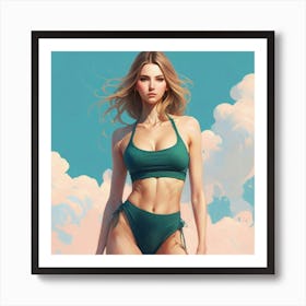 Girl In A Bikini Art Print