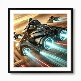 Asterian Gravity Bikes High Speed Mobility Art Print