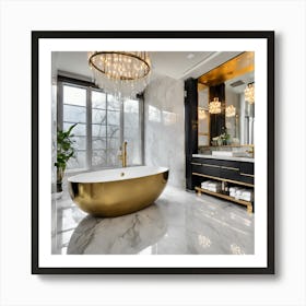 136744 Luxurious Bathroom With Freestanding Bathtub, Rain Xl 1024 V1 0 Art Print