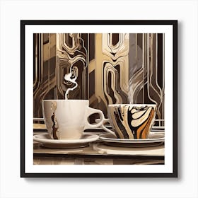 Two Coffee Cups Art Print