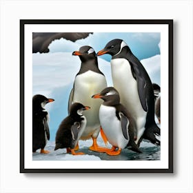 Family Of King Penguins 4 Art Print