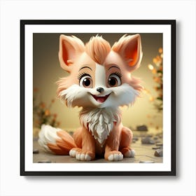 Cute Fox 96 Art Print