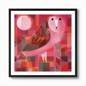 Red Owl Square Poster