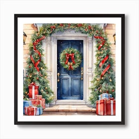 Christmas Door 192 Art Print