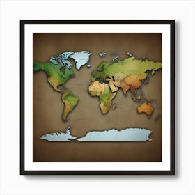 Default Create Unique Design Of World Map 3 Art Print