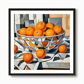 Oranges in a Bowl Art Print