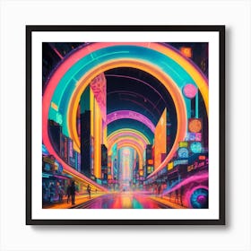 Neon City Art Print