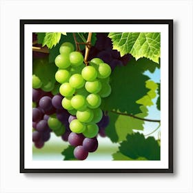 Grapes On The Vine 50 Art Print