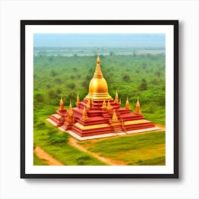 Golden Pagoda 2 Art Print