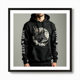 Wolf Hoodie Art Print