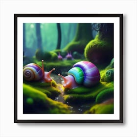 Alien Snails 10 Art Print