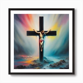 Jesus On The Cross Affiche