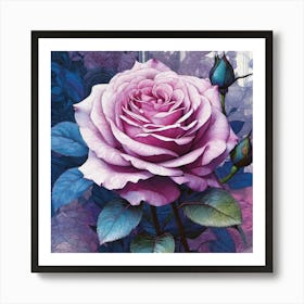 Rose purple Art Print