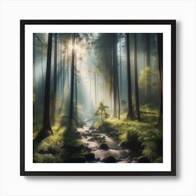 Forest Stream Art Print