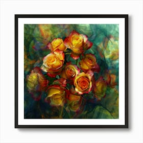 Abstract Roses Photo 1 Art Print