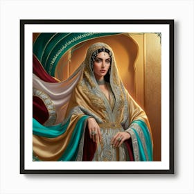 Default Arabian Noblewoman In Digital Oil Painting Adorned In 0 Art Print