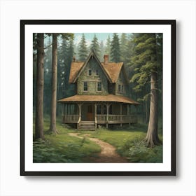 House In The Woods Art Print 3 Art Print