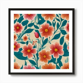 Floral Pattern 9 Art Print