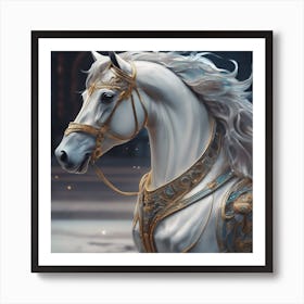 White Horse Art Print