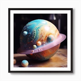 Multi Color Saturn Art Print