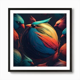 Firefox Bird Art Print