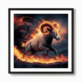 Zodiac Ram 37 Art Print