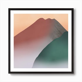 Volcanic Mountain Square Art Print