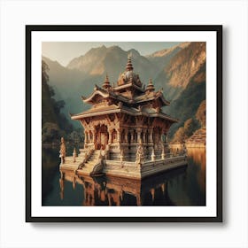 Temple In Nepal Art Print