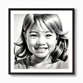 Portrait Of A Little Girl Art Print