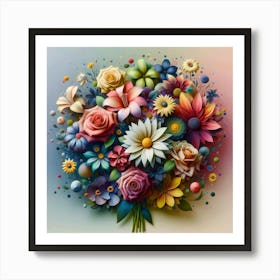 Bouquet Of Flowers 1 Art Print