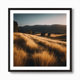 Sunset In A Field 3 Art Print