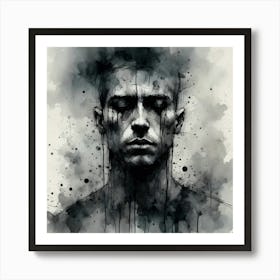 Frightened Man Art Print