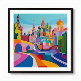 Abstract Travel Collection Moscow Russia 3 Art Print