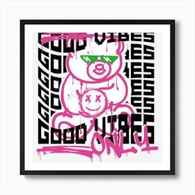 Urban Vibes - Teddy Bear Art Print