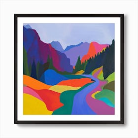 Colourful Abstract Olympic National Park Usa 4 Art Print