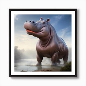 Hippo Art Print