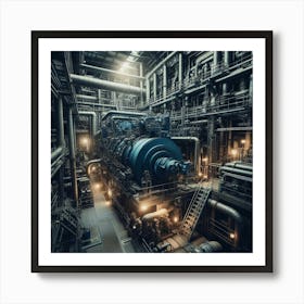Industrial Interior - Industrial Stock Videos & Royalty-Free Footage Art Print