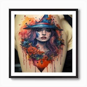 Witch Tattoo Art Print