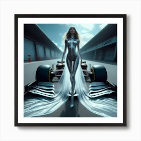F1 Girl Art Print