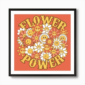 Flower Power Smile Art Print