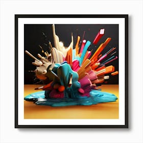 Splash Of Color 1 Art Print