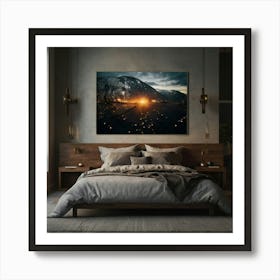 Sunset In The Mountains 2 Art Print