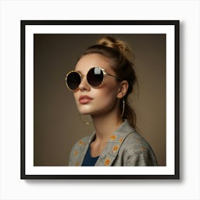 Woman In Sunglasses Art Print