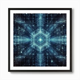 Abstract Fractal Galaxy Affiche