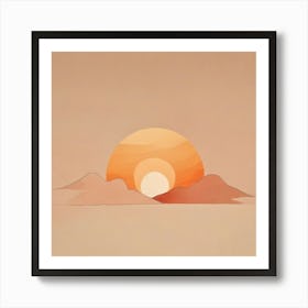 Sunset In The Desert 30 Art Print