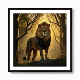 Lion In The Forest 2 Art Print