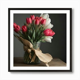 Tulips In A Vase Art Print