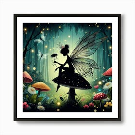 Fairy In The Forest 3 Art Print