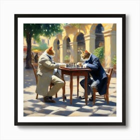 The Chess Game Art Print